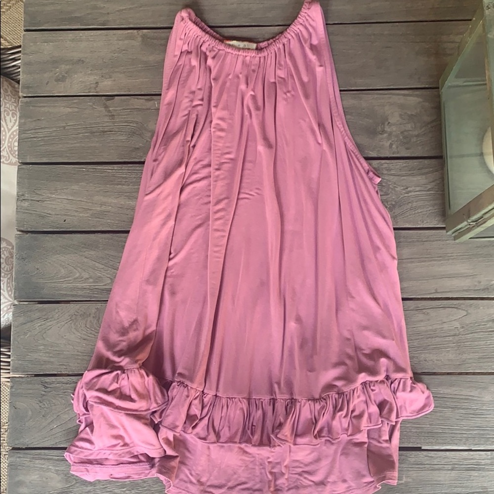 Eri+ali anthropologie lilac ruffled top 💜